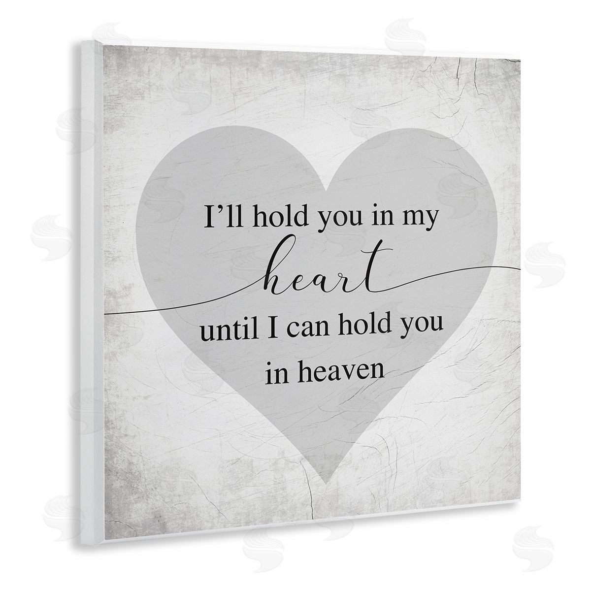 Stupell Studio In My Heart Until Heaven Distressed Wall Plaque Art