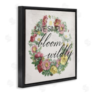 Stupell Studio | Live Simply Bloom Wildly Floral Wreath