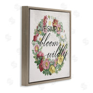 Stupell Studio | Live Simply Bloom Wildly Floral Wreath