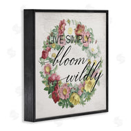 Stupell Studio | Live Simply Bloom Wildly Floral Wreath