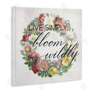 Stupell Studio | Live Simply Bloom Wildly Floral Wreath