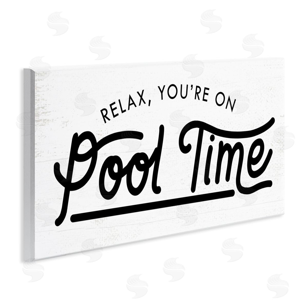 Pool Time Summer Phrase Wood Plaque Wall Art, Home Decor by Stupell Studio