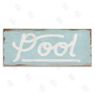 Stupell Studio | Rustic Pool Sign Distressed Wood