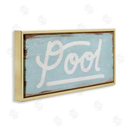 Stupell Studio | Rustic Pool Sign Distressed Wood