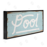 Stupell Studio | Rustic Pool Sign Distressed Wood