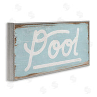 Stupell Studio | Rustic Pool Sign Distressed Wood