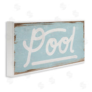 Stupell Studio | Rustic Pool Sign Distressed Wood