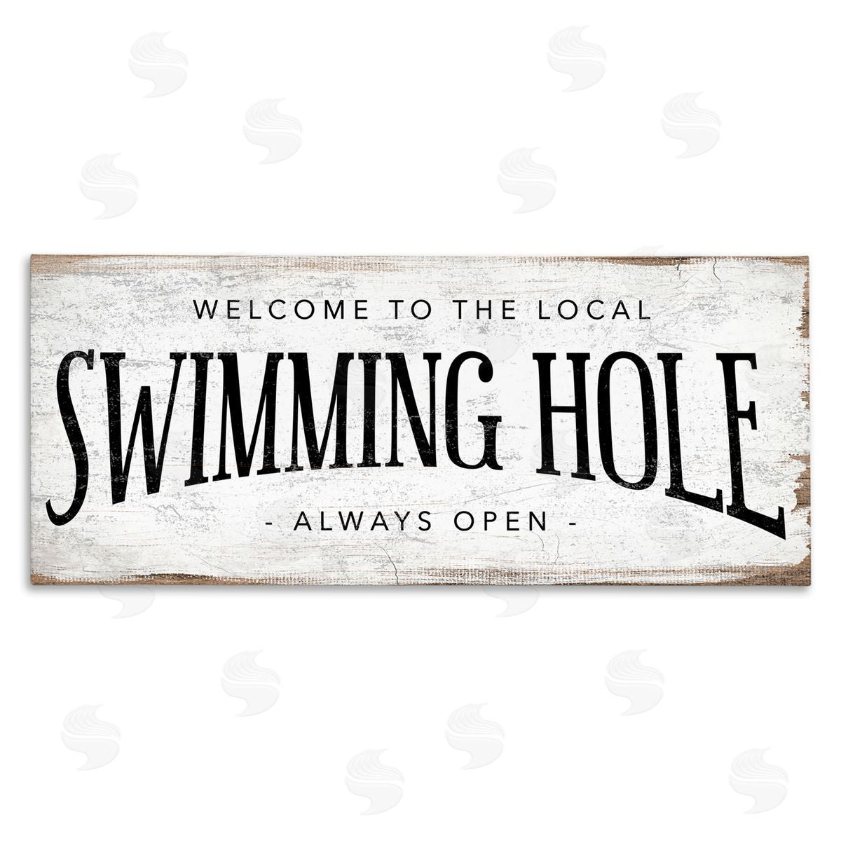 Stupell Studio Rustic Summer Swimming Hole Sign  Canvas Wall Art