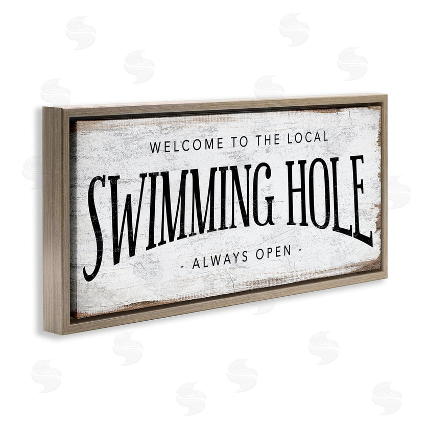 Stupell Studio | Rustic Summer Swimming Hole Sign