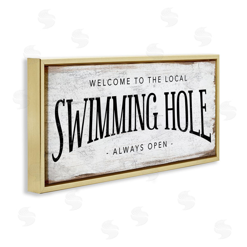 Stupell Studio | Rustic Summer Swimming Hole Sign