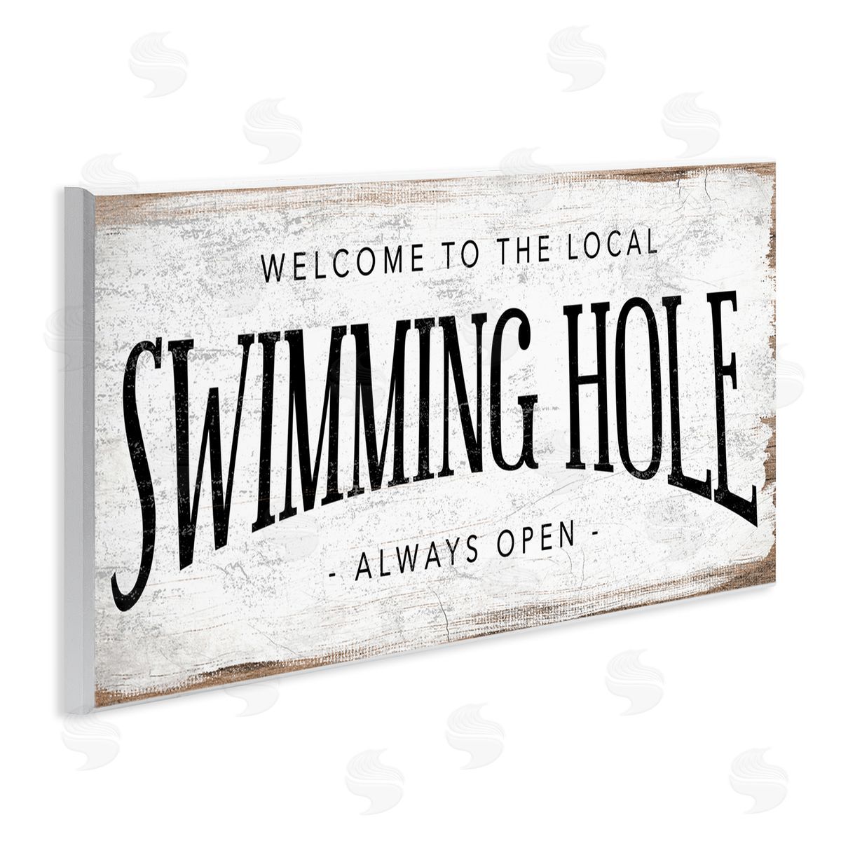 Stupell Studio Rustic Summer Swimming Hole Sign  Wall Plaque Art