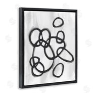 Stupell Studio | Circular Linework Abstract Black White