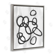 Stupell Studio | Circular Linework Abstract Black White