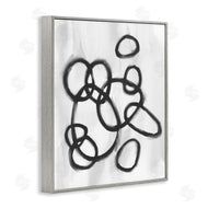 Stupell Studio | Circular Linework Abstract Black White