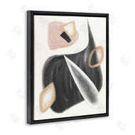 Stupell Studio | Abstract Shapes Curves Grey Pink