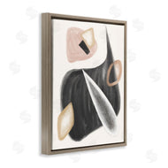 Stupell Studio | Abstract Shapes Curves Grey Pink