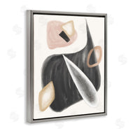 Stupell Studio | Abstract Shapes Curves Grey Pink