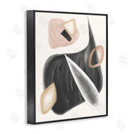Stupell Studio | Abstract Shapes Curves Grey Pink