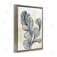 Stupell Studio | Fluid Plant Stem Abstraction Minimal Black Beige