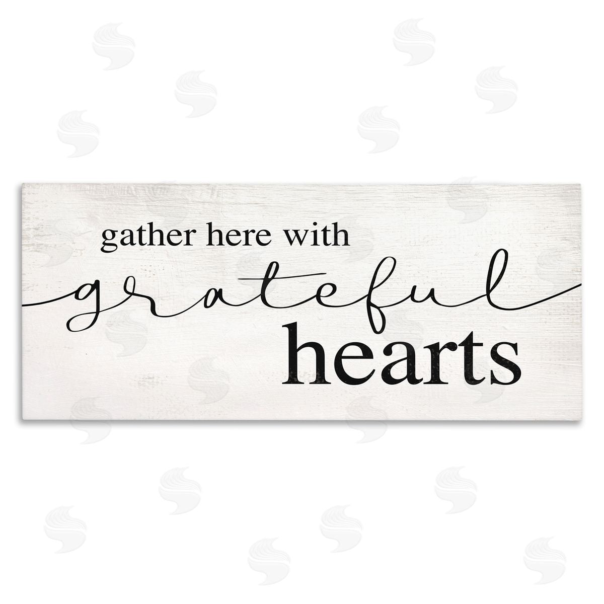 Stupell Studio Gather Grateful Hearts Charming Design Canvas Wall Art