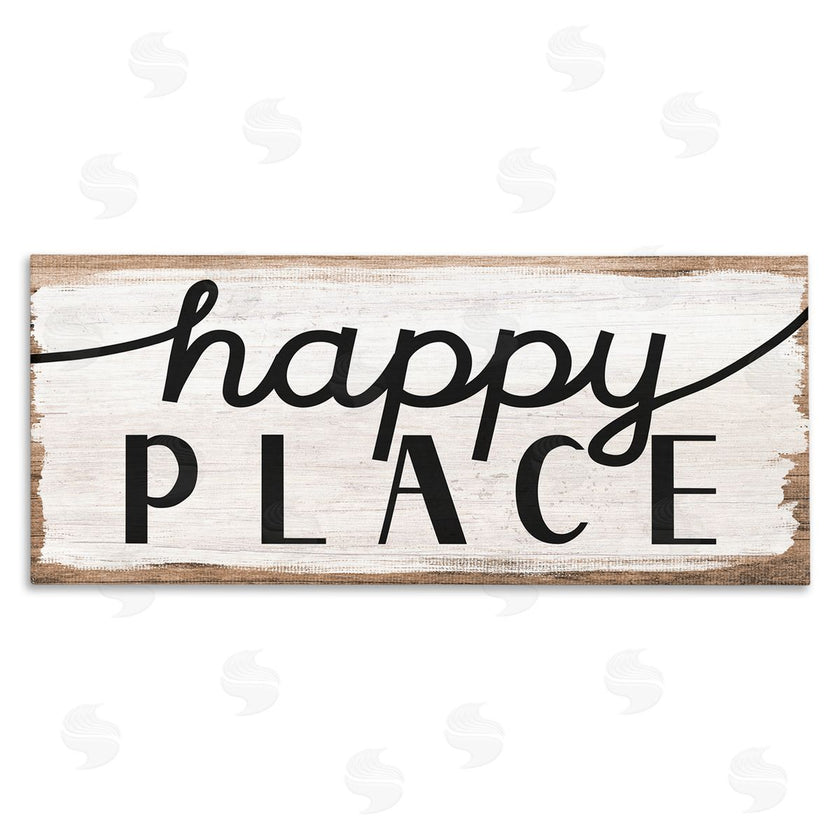 Stupell Studio | Rustic Happy Place Distressed Sign
