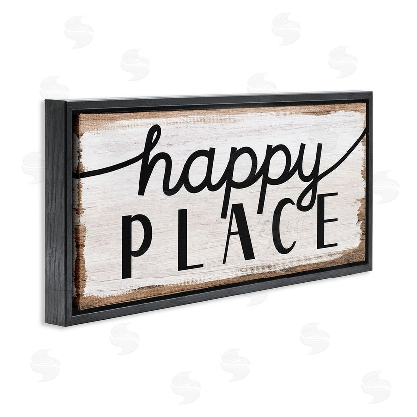Stupell Studio | Rustic Happy Place Distressed Sign