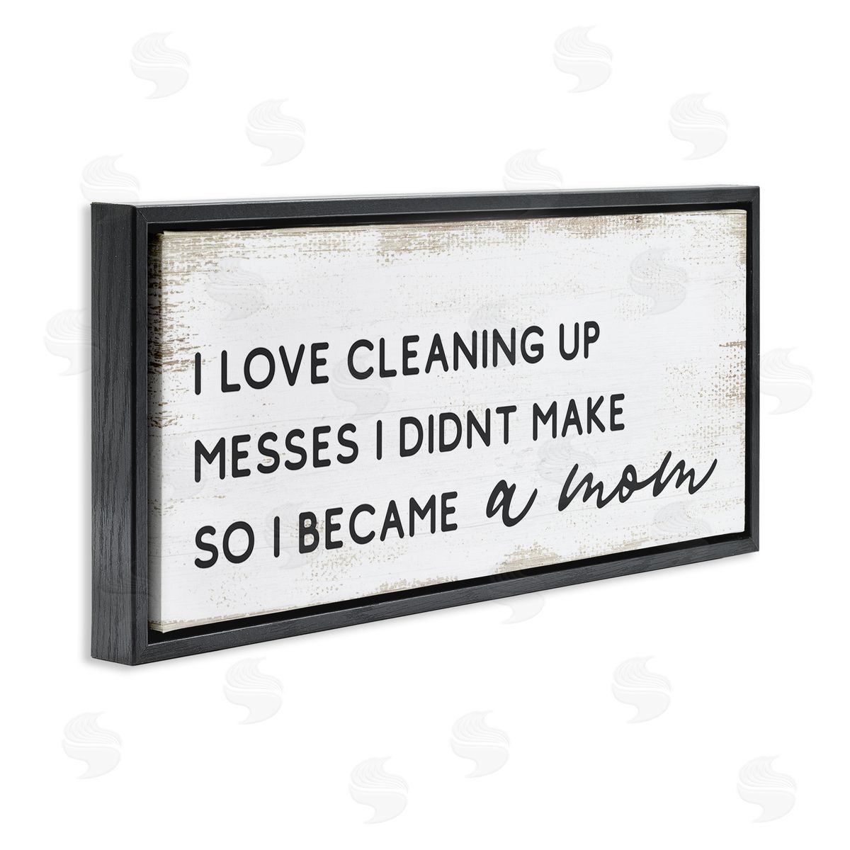 Stupell Studio Funny Became A Mom Design Black Floater Frame Canvas Art