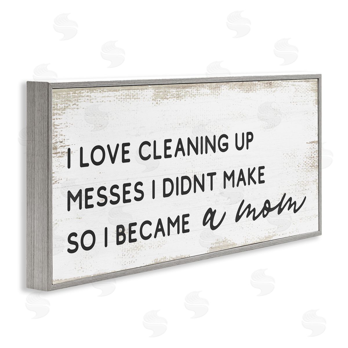 Stupell Studio Funny Became A Mom Design Gray Framed Giclee Wall Art