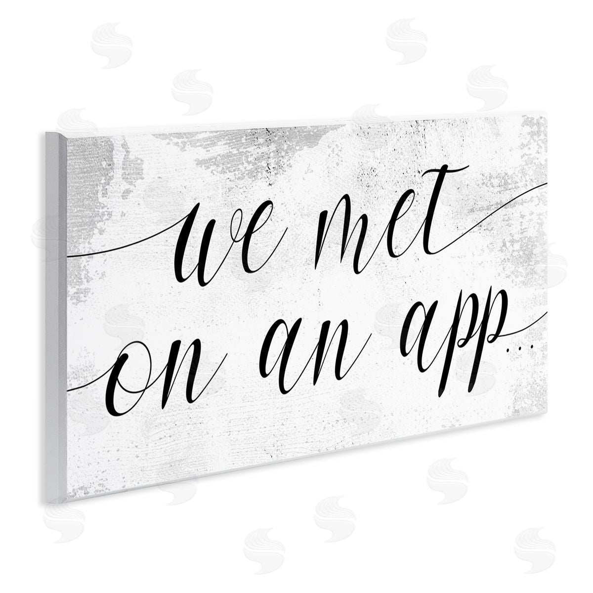 Stupell Studio Met on App Couple Design Wall Plaque Art