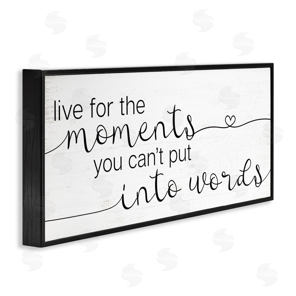 Live for the Moments Phrase Black Frame Print Wall Art, Home Decor by Stupell Studio