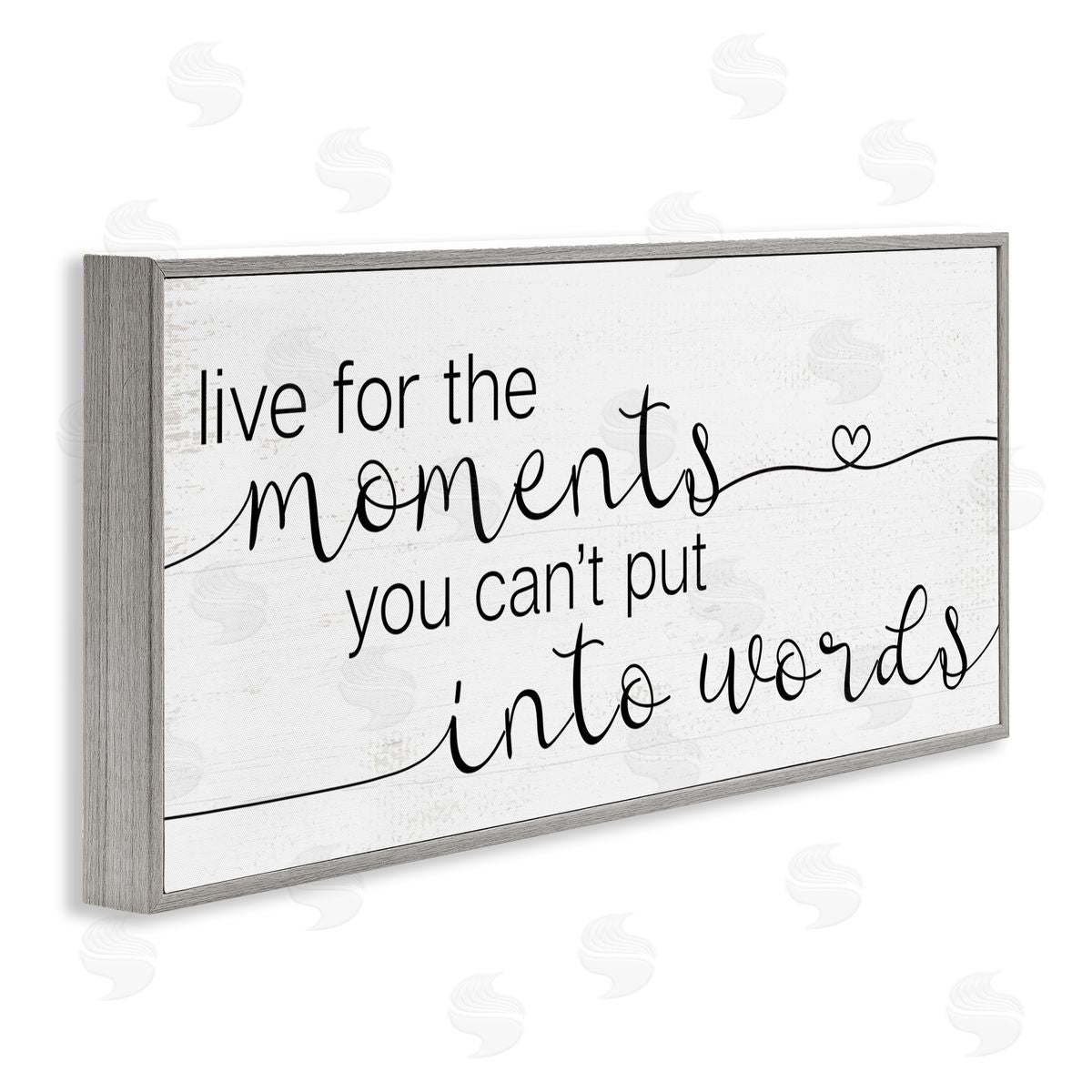 Live for the Moments Phrase Grey Frame Print Wall Art, Home Decor by Stupell Studio