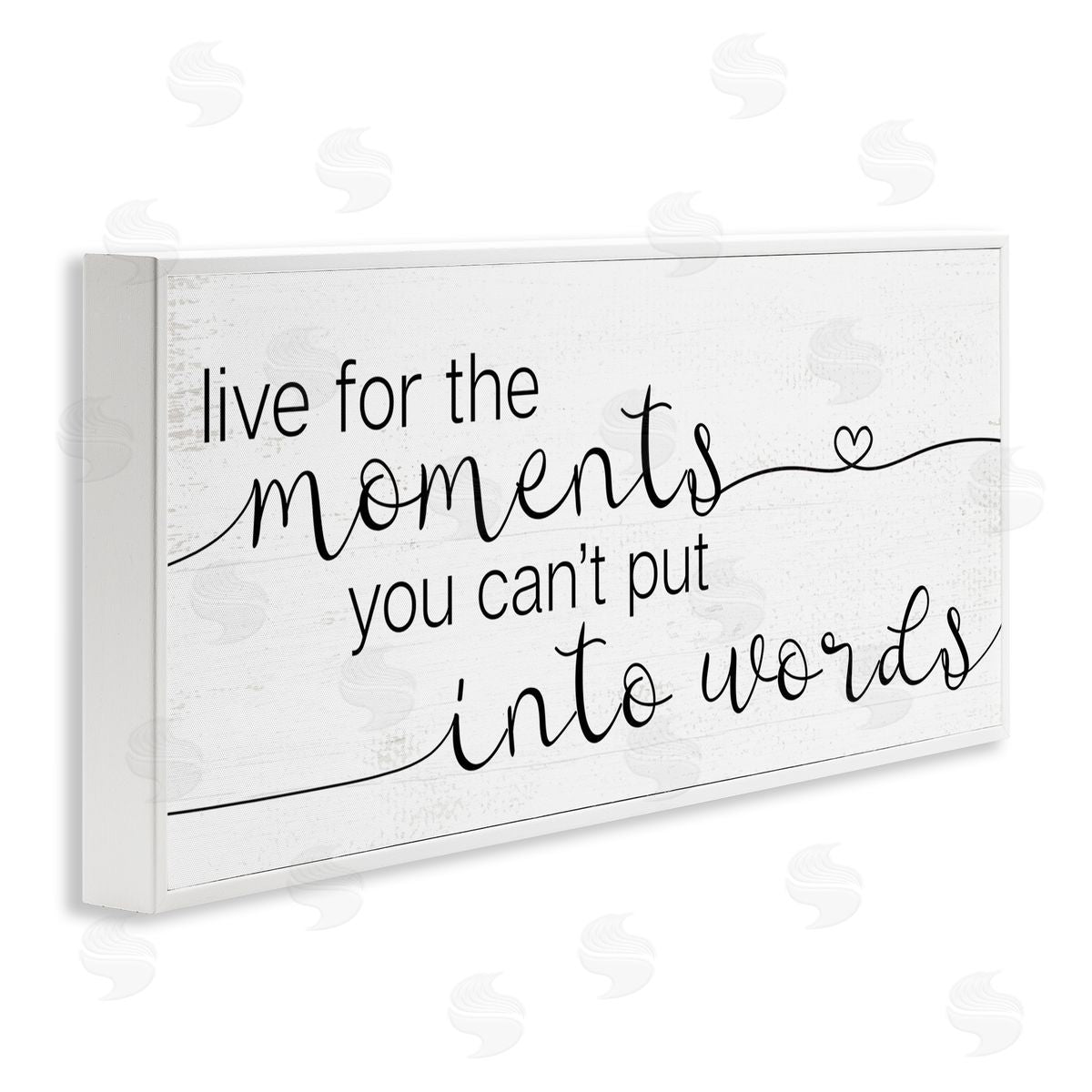 Live for the Moments Phrase White Frame Print Wall Art, Home Decor by Stupell Studio