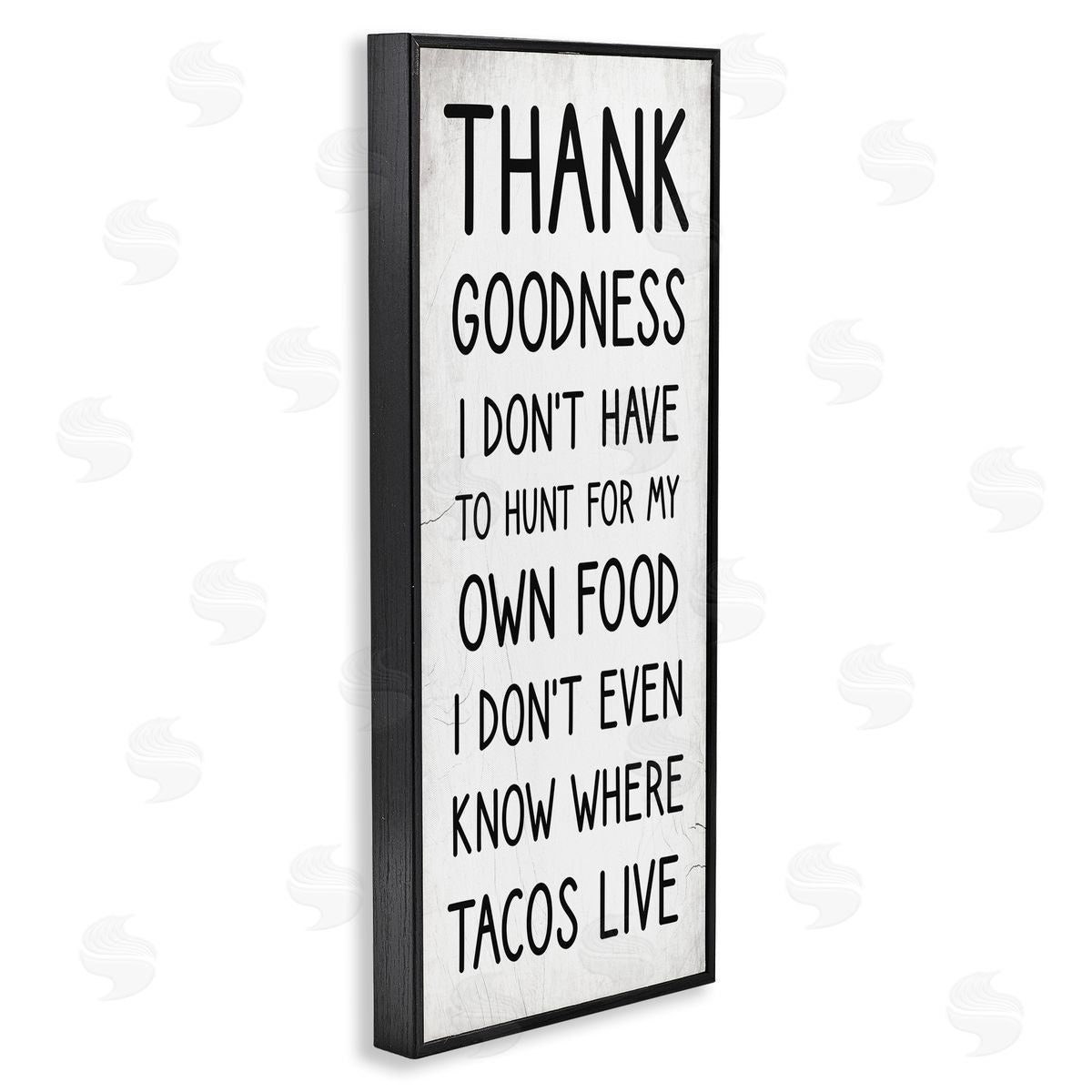 Stupell Studio Hunt For Tacos Funny Phrase Black Framed Giclee Wall Art