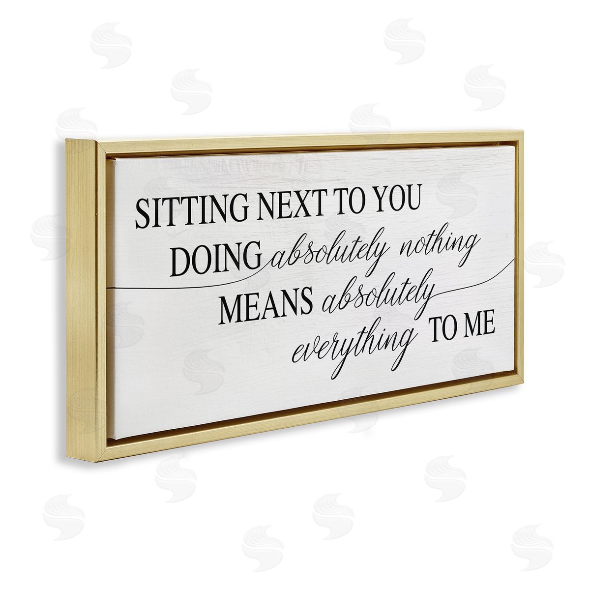 Stupell Studio Nothing Means Everything Phrase  Gold Floater Frame Canvas Art