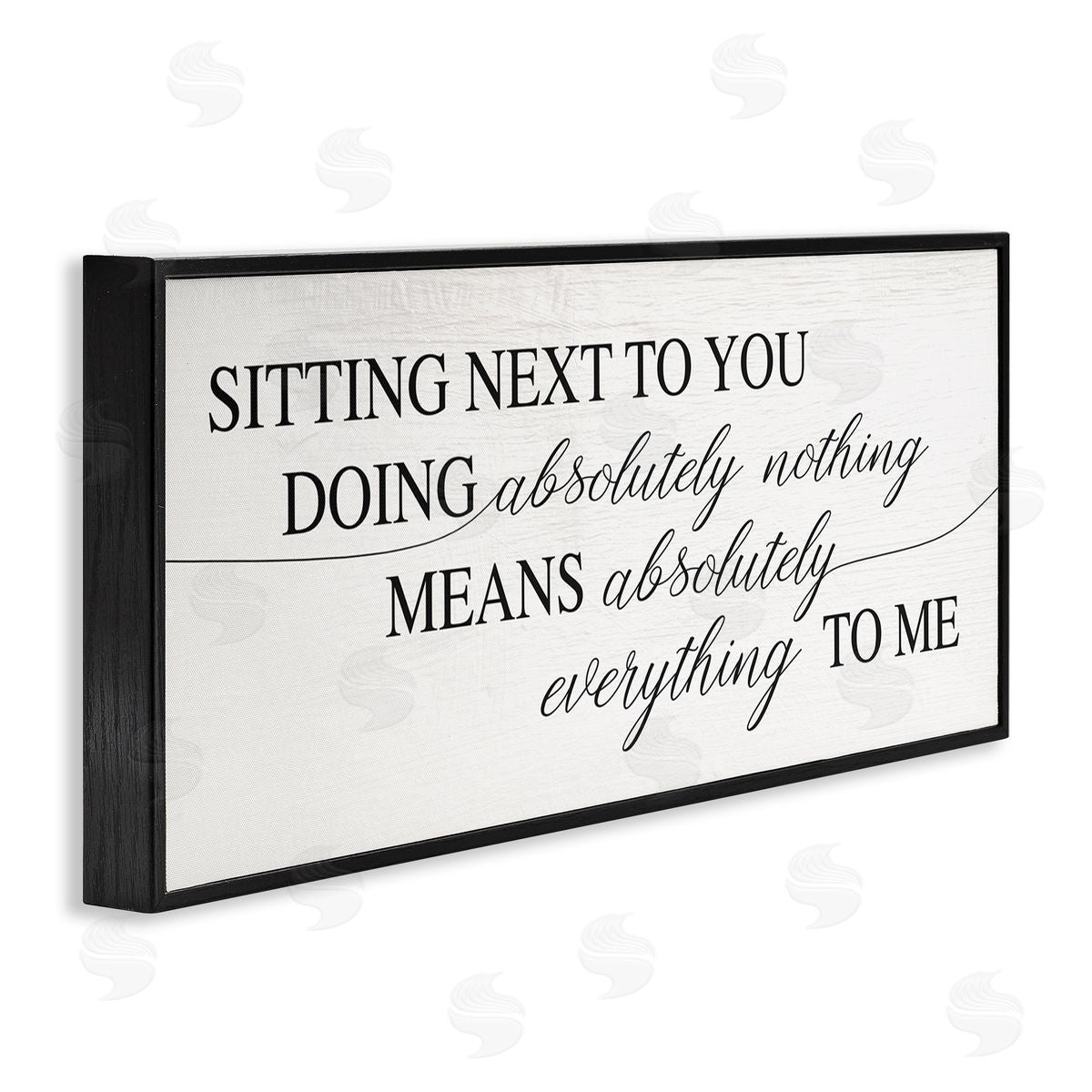 Stupell Studio Nothing Means Everything Phrase  Black Framed Giclee Wall Art