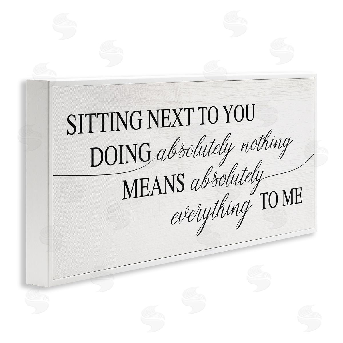 Stupell Studio Nothing Means Everything Phrase  White Framed Giclee Wall Art