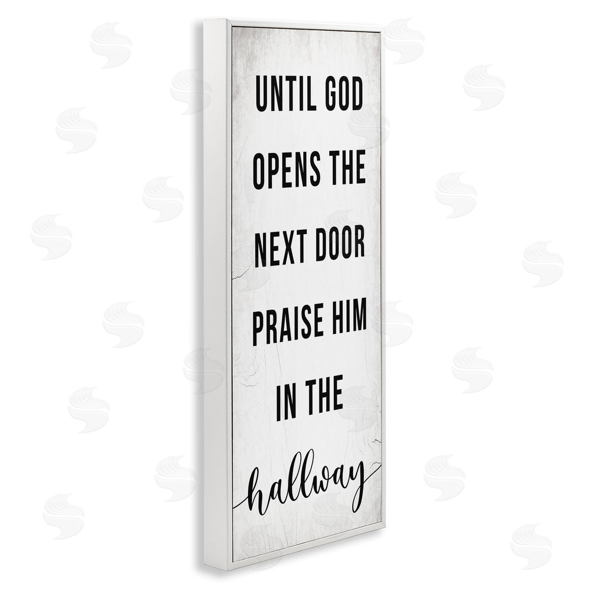 Stupell Studio God Opens the Door Phrase White Framed Giclee Wall Art