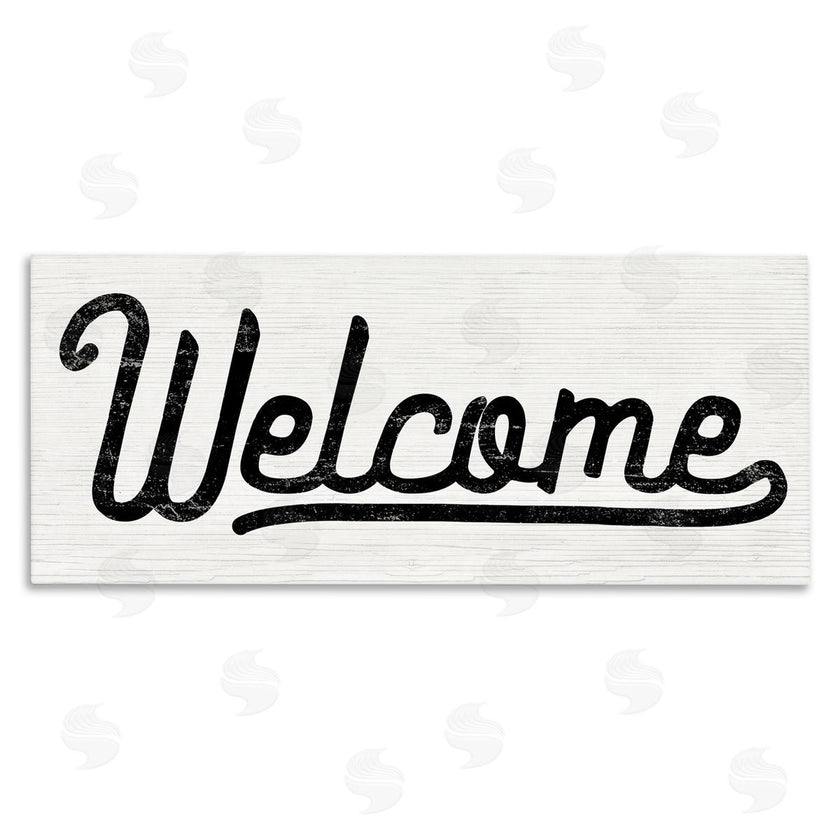 Stupell Studio | Welcome Sign Whimsical Script