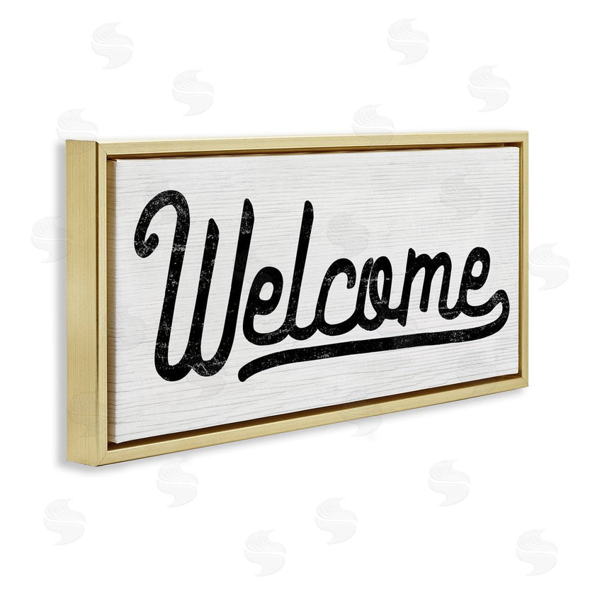 Stupell Studio | Welcome Sign Whimsical Script