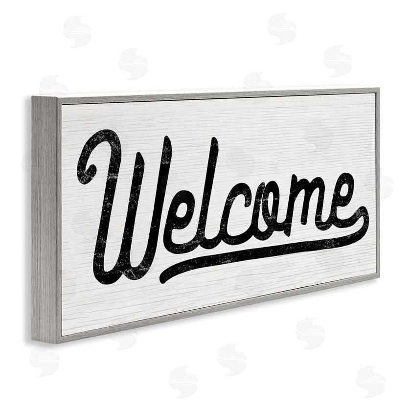 Stupell Studio | Welcome Sign Whimsical Script