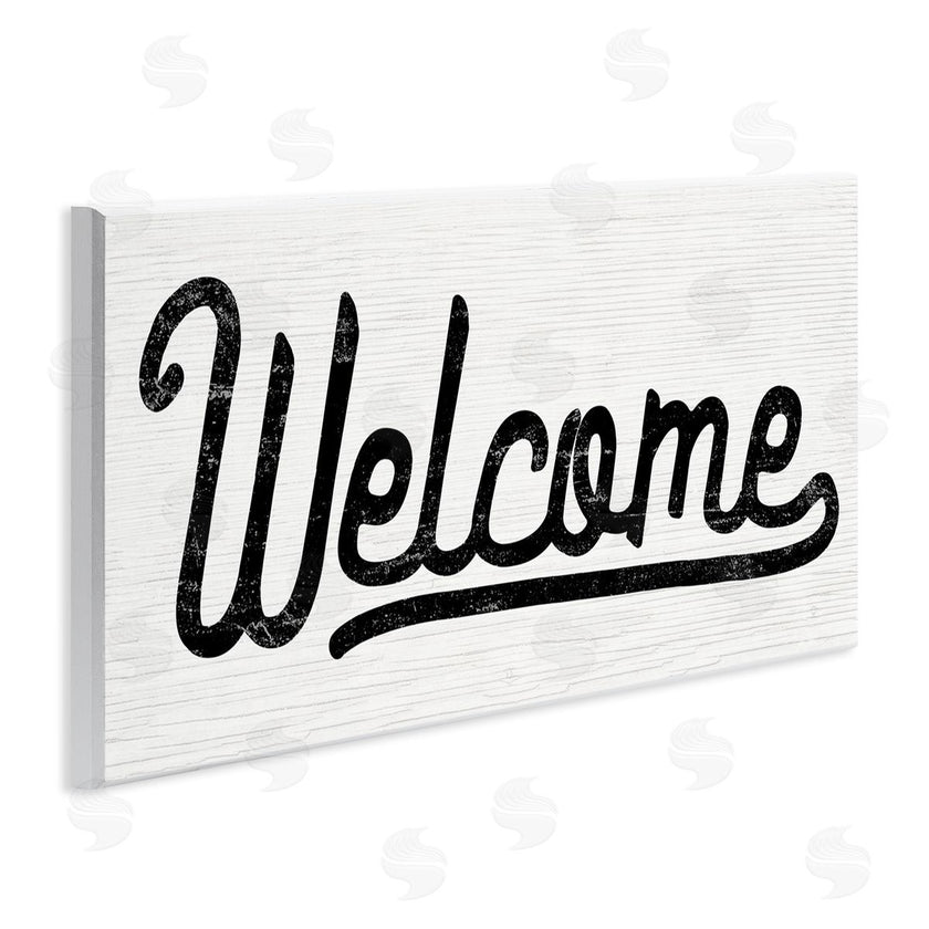 Stupell Studio | Welcome Sign Whimsical Script