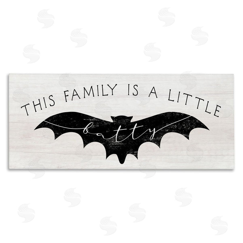 Stupell Studio | Family's a Little Batty Phrase Halloween