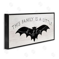 Stupell Studio | Family's a Little Batty Phrase Halloween