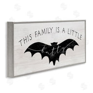 Stupell Studio | Family's a Little Batty Phrase Halloween