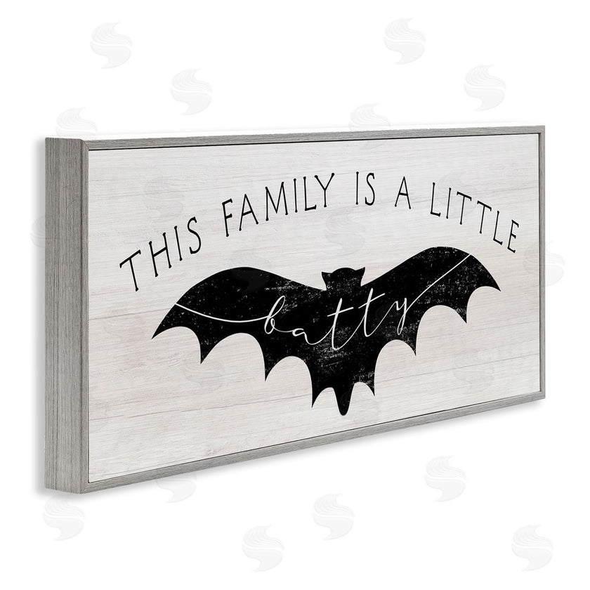 Stupell Studio | Family's a Little Batty Phrase Halloween