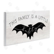 Stupell Studio | Family's a Little Batty Phrase Halloween
