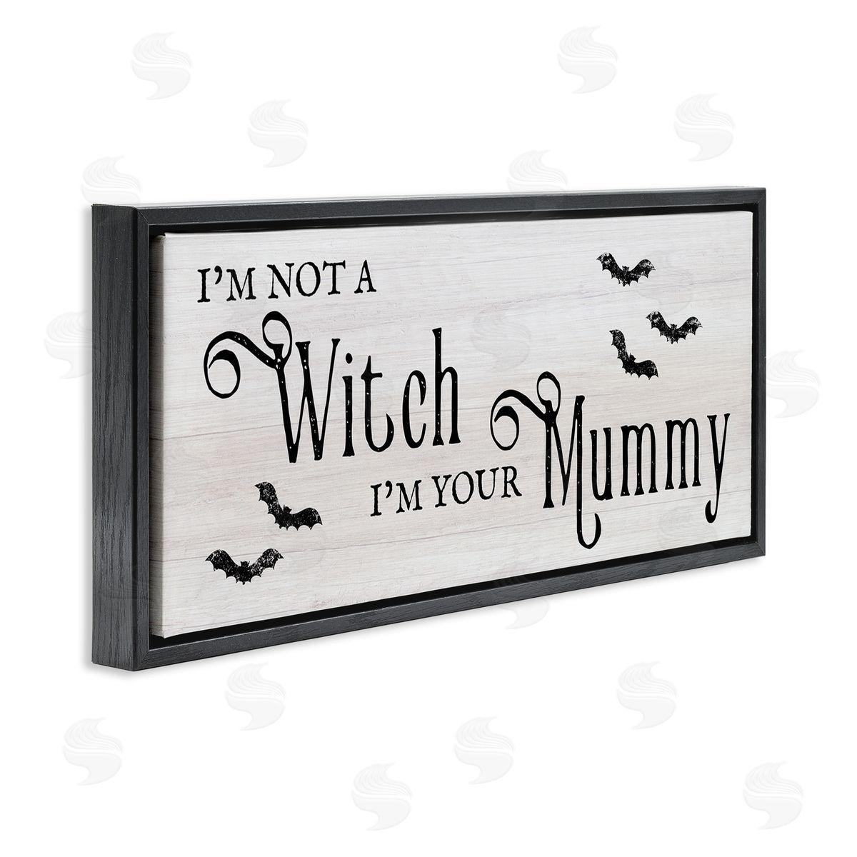 Stupell Studio Not A Witch, Your Mummy Phrase Black Floater Frame Canvas Art
