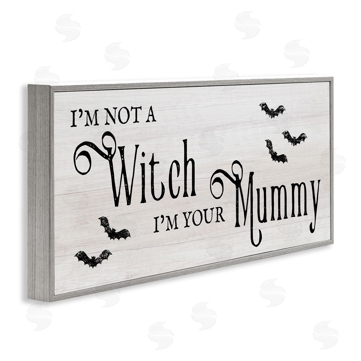 Stupell Studio Not A Witch, Your Mummy Phrase Gray Framed Giclee Wall Art