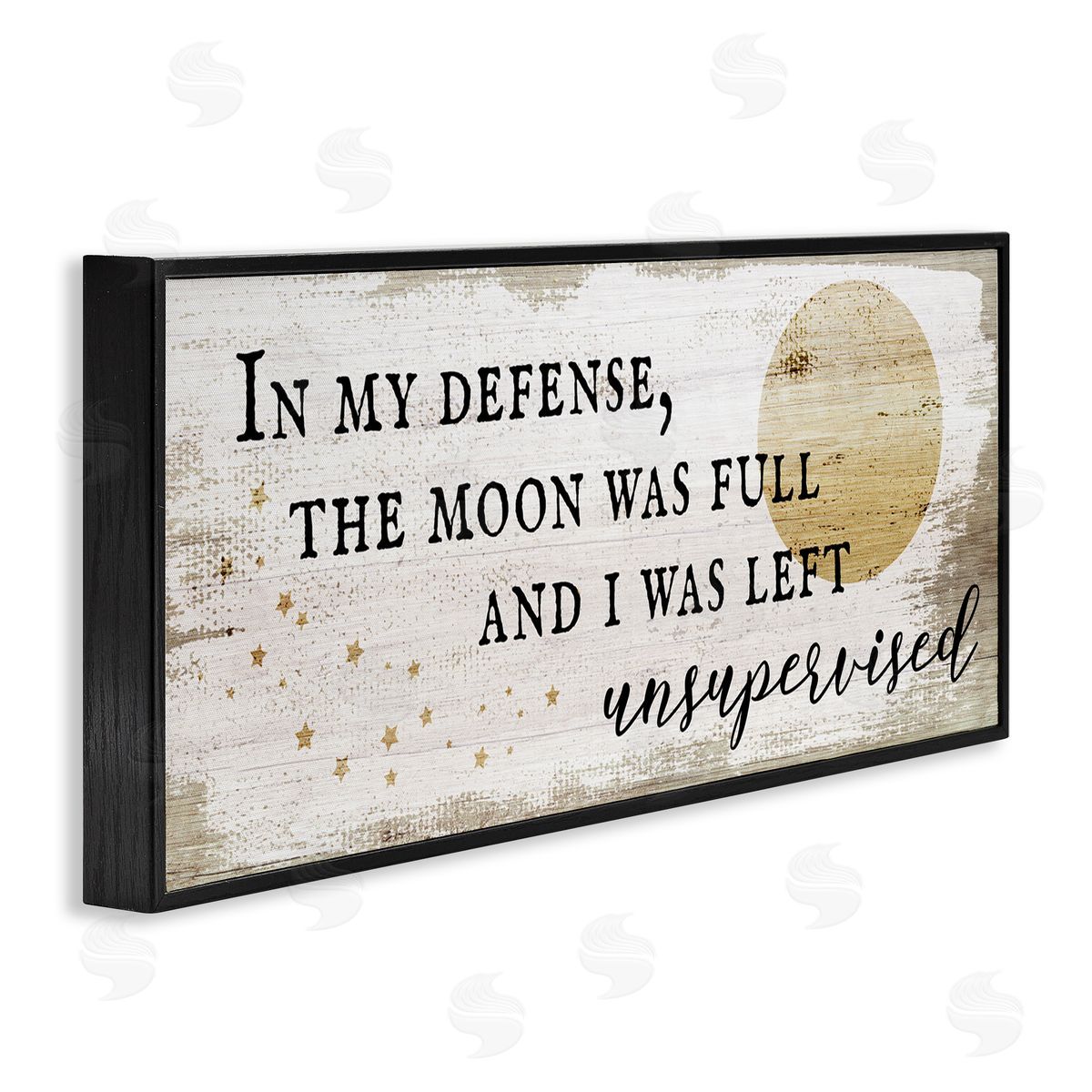 Sassy Full Moon Halloween Charm Black Frame Print Wall Art, Home Decor by Stupell Studio