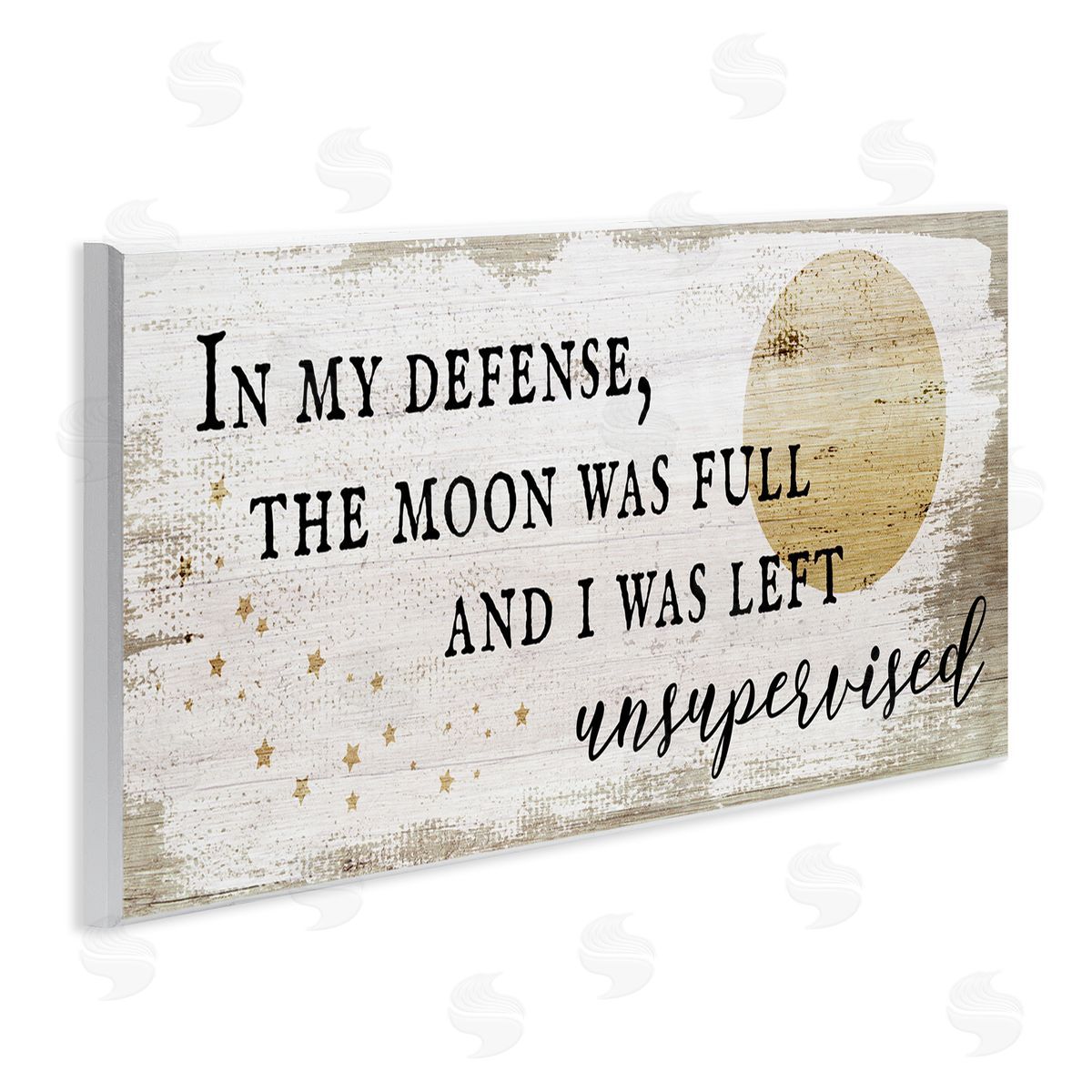 Sassy Full Moon Halloween Charm Wood Plaque Wall Art, Home Decor by Stupell Studio